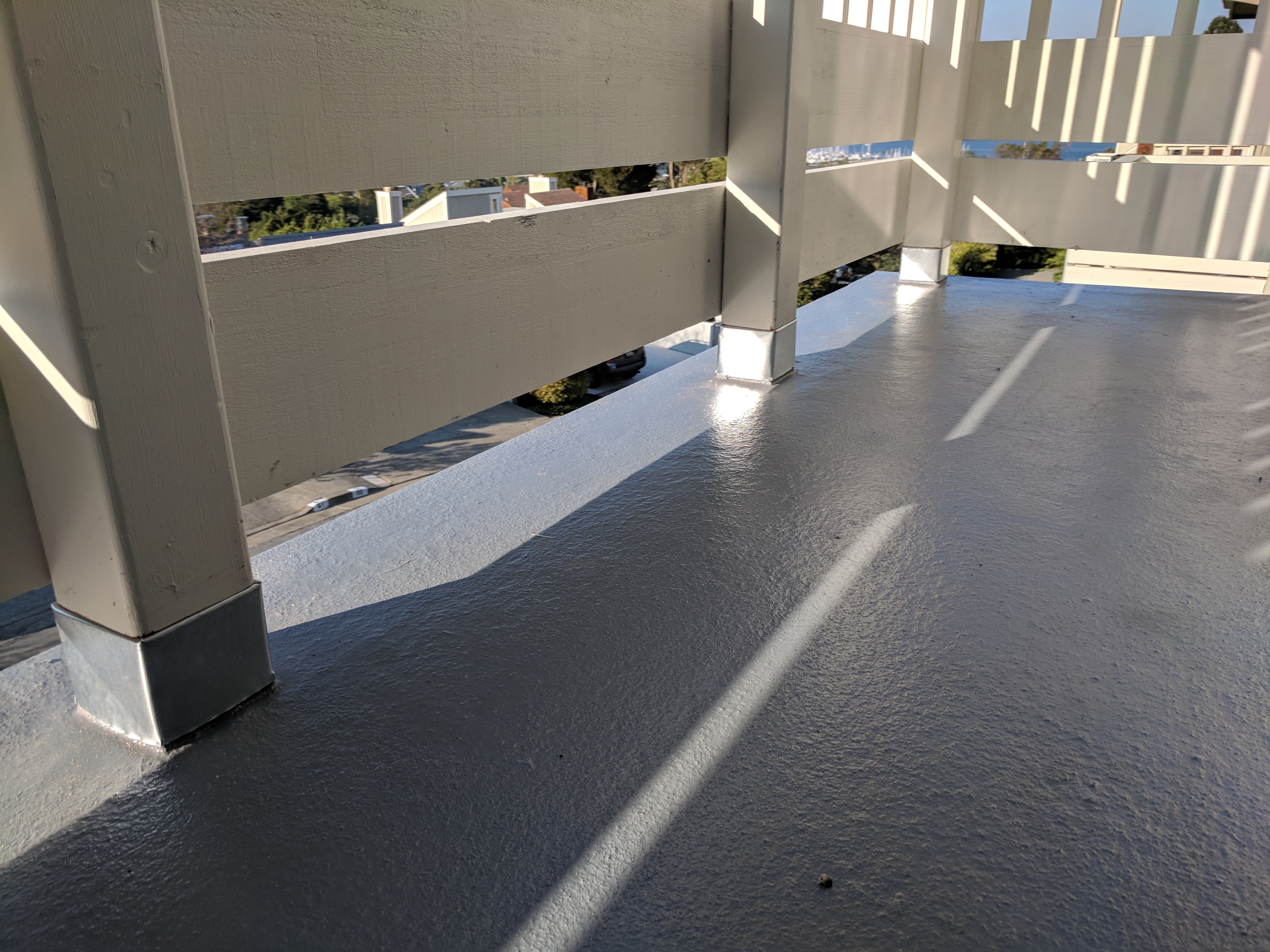 Completed urethane deck with rails, San Rafael, Marin County, CA