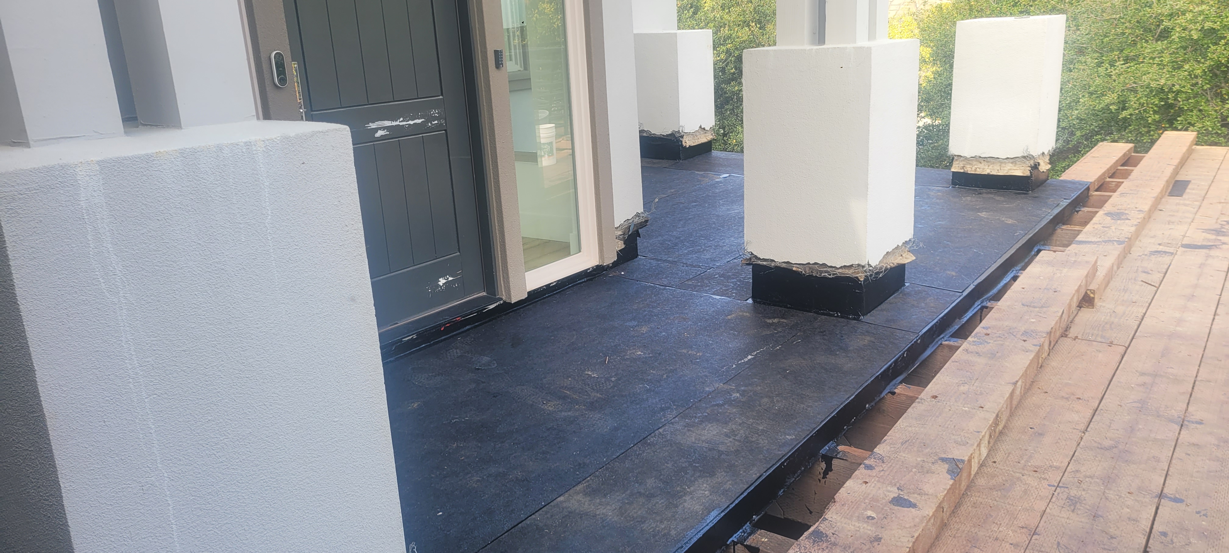 ProBoard laid over the final coat of waterproofing