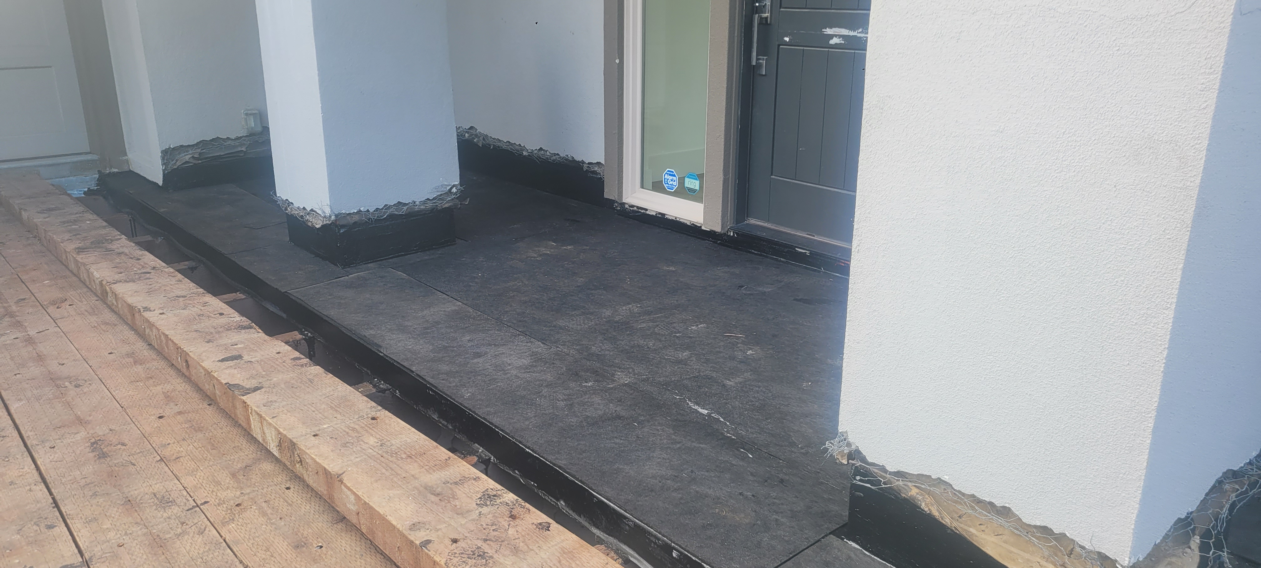 ProBoard laid over the final coat of waterproofing